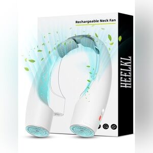 Heelkl Rechargeable Neck Fan 4 Speeds Brand New